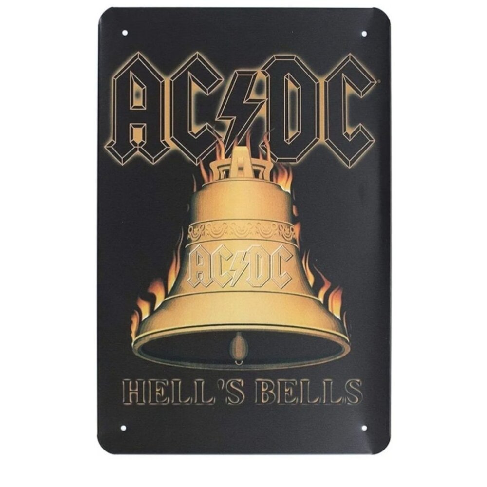 8x12" AC/DC Hell's Bells Metal Sign